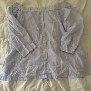 Light blue off the shoulder top